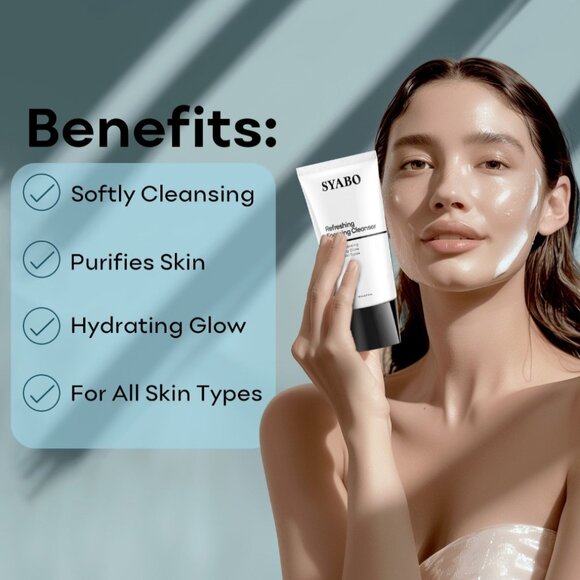 Refreshing Foaming Gentle Facial Cleanser Cleansing and Non-irritating Face Wash - Picture 2 of 12